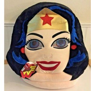 Adult Teen DC Comics WONDER WOMAN Oversized Plush Halloween Mask Head Con NWT